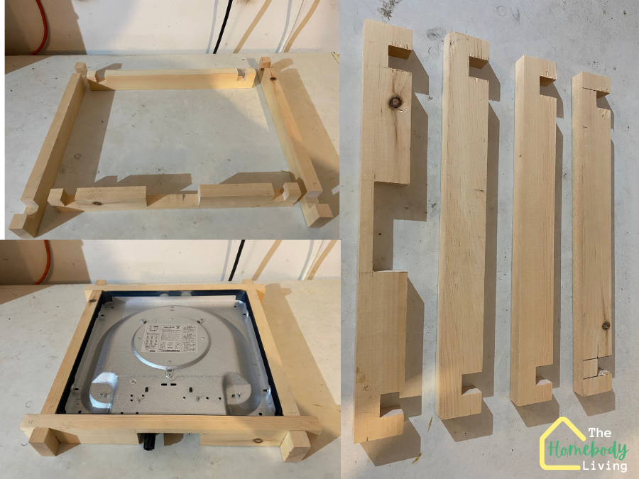 Build a wooden frame for the kotatsu heater
